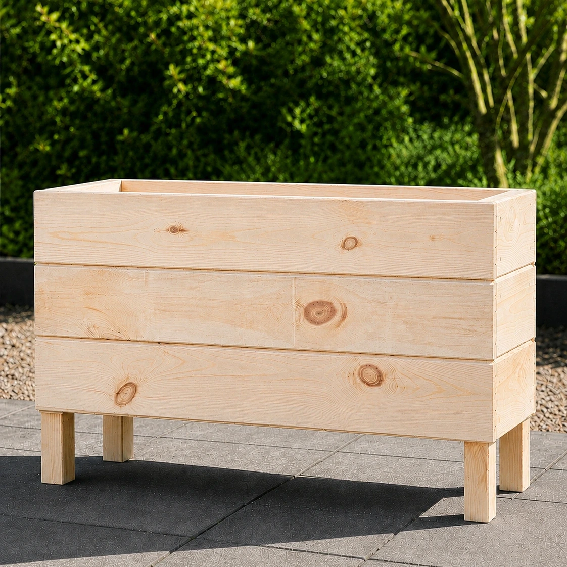 Ahşap Dış Mekan Saksı Ham 50x30x100 - görsel 2