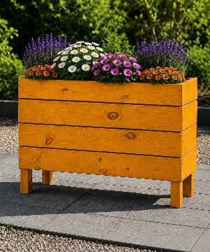 Ahşap Dış Mekan Saksı Bal 60x30x100 - İlen Design