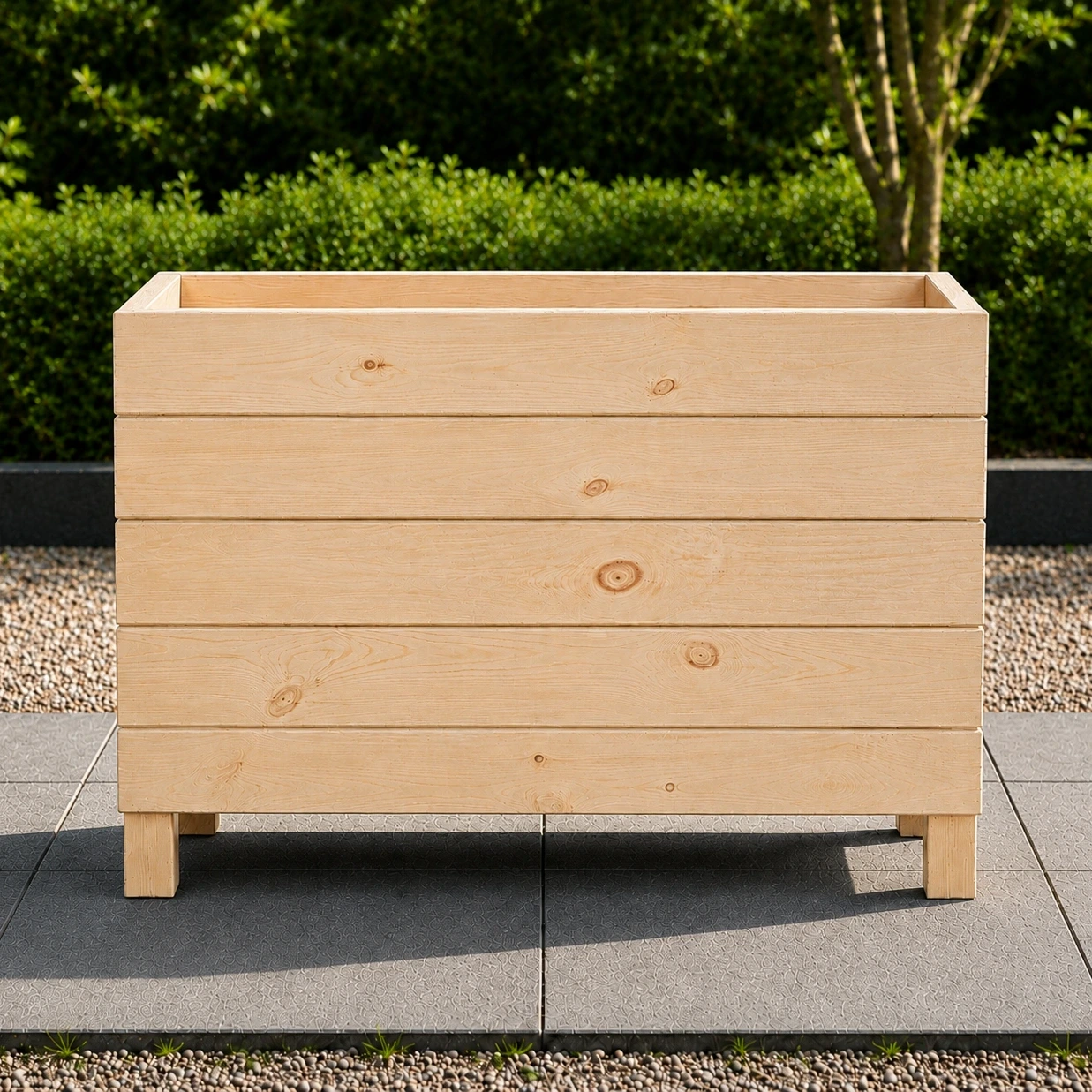 Ahşap Dış Mekan Saksı Ham 70x30x100 - görsel 2