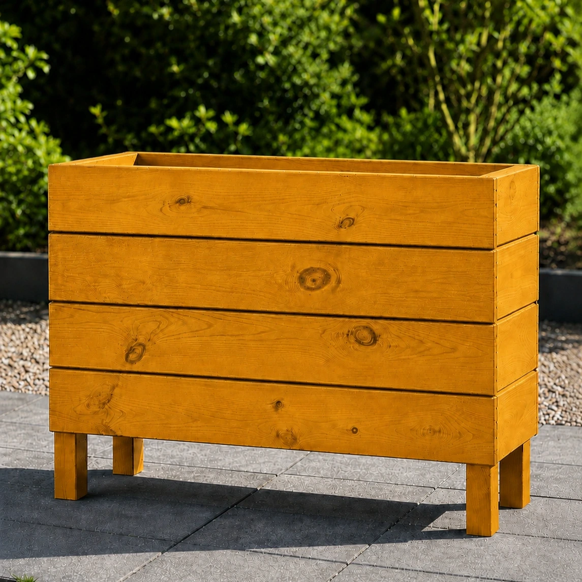 Ahşap Dış Mekan Saksı Bal 60x30x100 - görsel 3