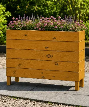 Ahşap Dış Mekan Saksı Bal 70x30x100 - İlen Design