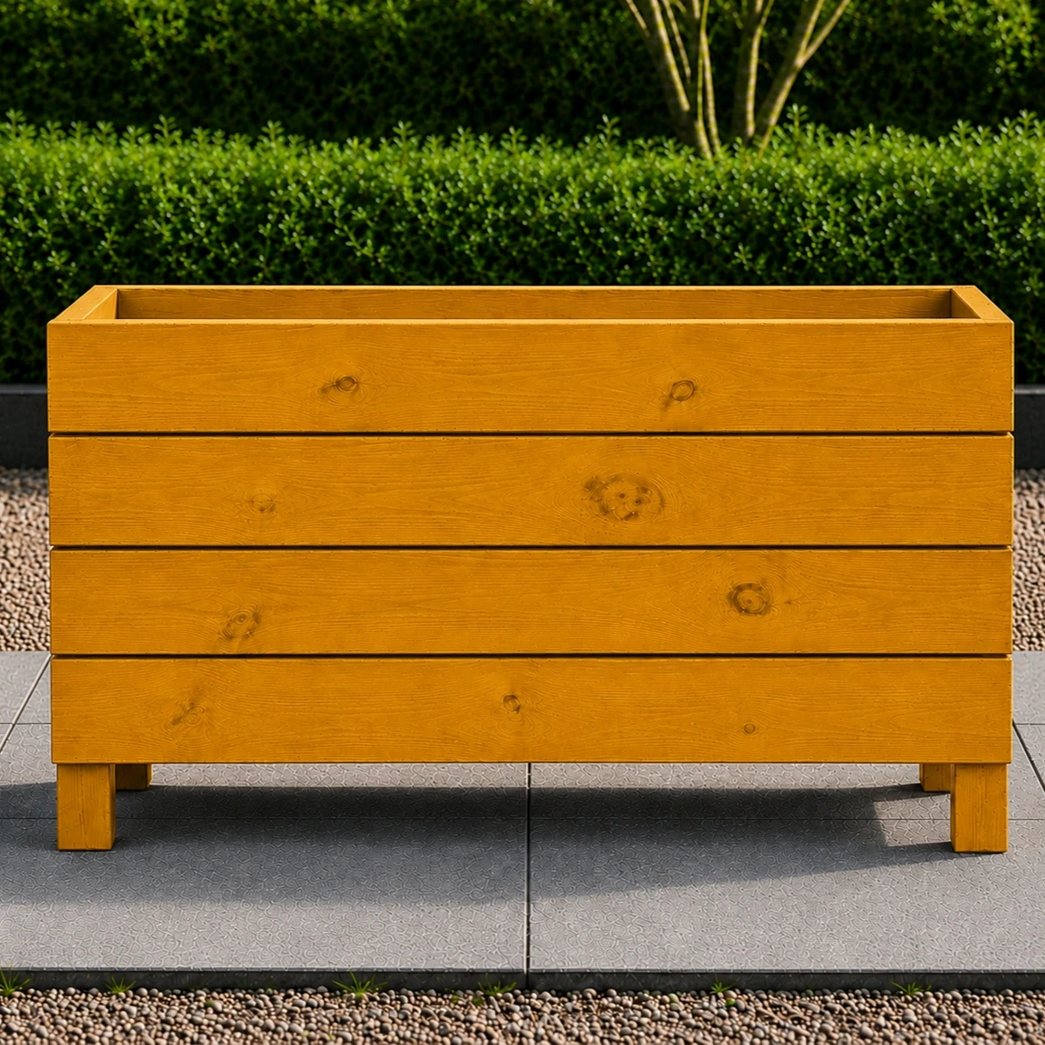 Ahşap Dış Mekan Saksı Bal 60x30x100 - görsel 2